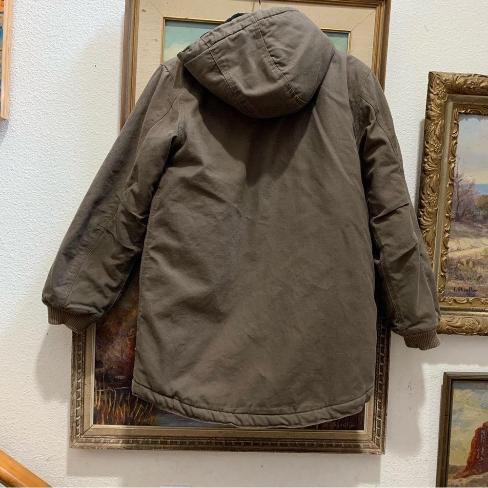 Carhartt Brown Hooded Jacket youth Large (14-16) - Picture 2 of 8